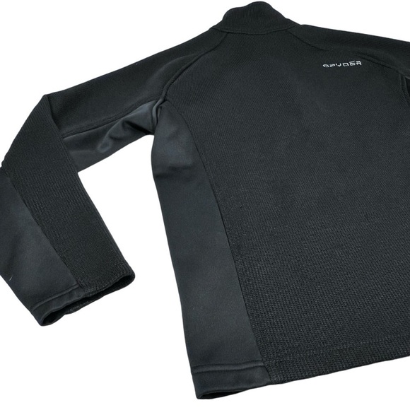 SPYDER Outbound Black 1/4 Zip Fleece Lined Pullover Men's Size L - Picture 13 of 16